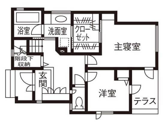 三井ホーム25坪住宅間取り図1階