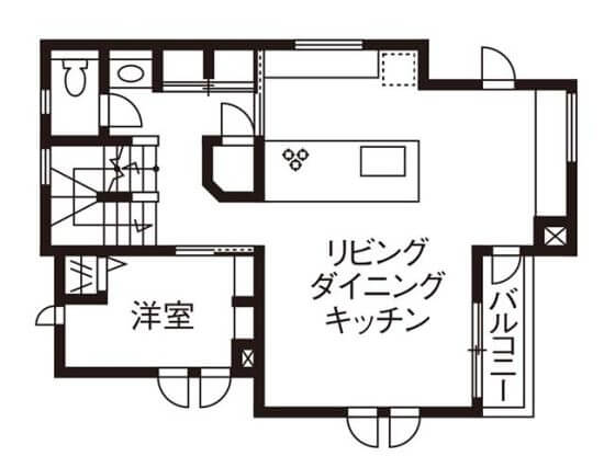 三井ホーム25坪住宅間取り図2階