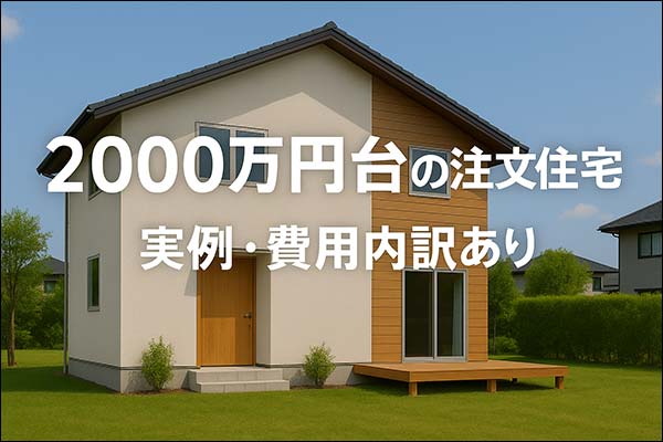 注文住宅2000万円台で建てる!実例と費用内訳・予算内で叶える家づくりのコツ