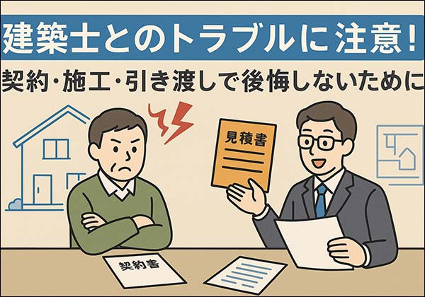 建築士とのトラブル事例と回避法｜契約・追加費用・設計ミスを防ぐポイント