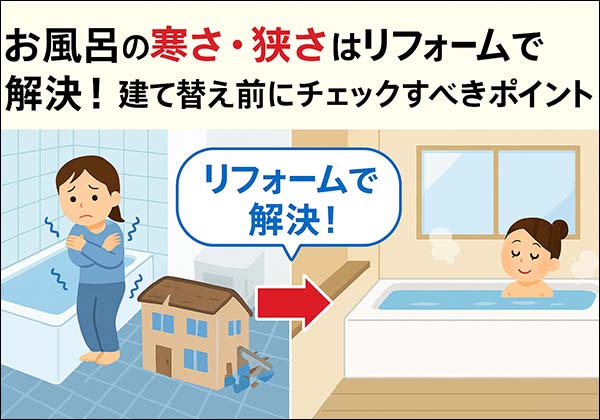 お風呂の寒さ・狭さをリフォームで改善！費用と注意点まとめ
