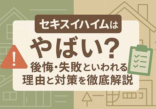 セキスイハイムはやばい？後悔・失敗の理由と対策をわかりやすく解説