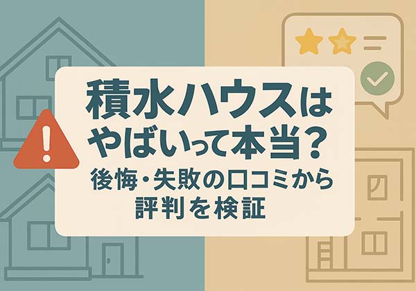 積水ハウスはやばい？評判・口コミから見る真相と後悔しない家づくり